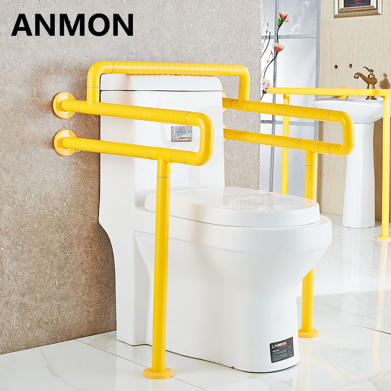Anmon一体式坐便器扶手 y双U型带横杆 无障碍残疾人老人扶手
