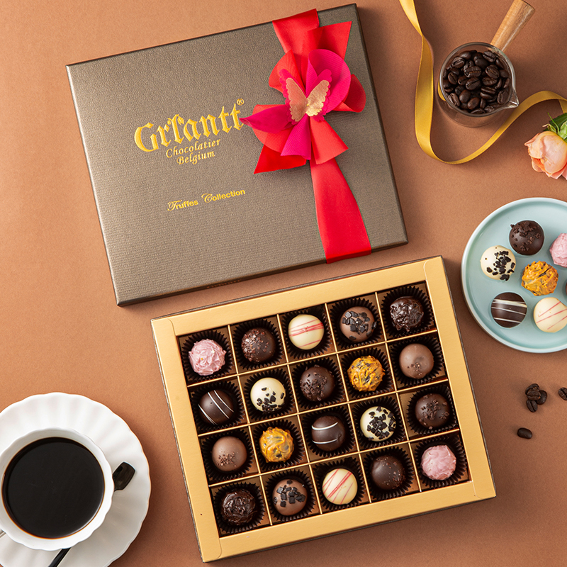 歌兰特松露巧克力礼盒装手工夹心黑巧比利时进口高档零食圣诞礼物