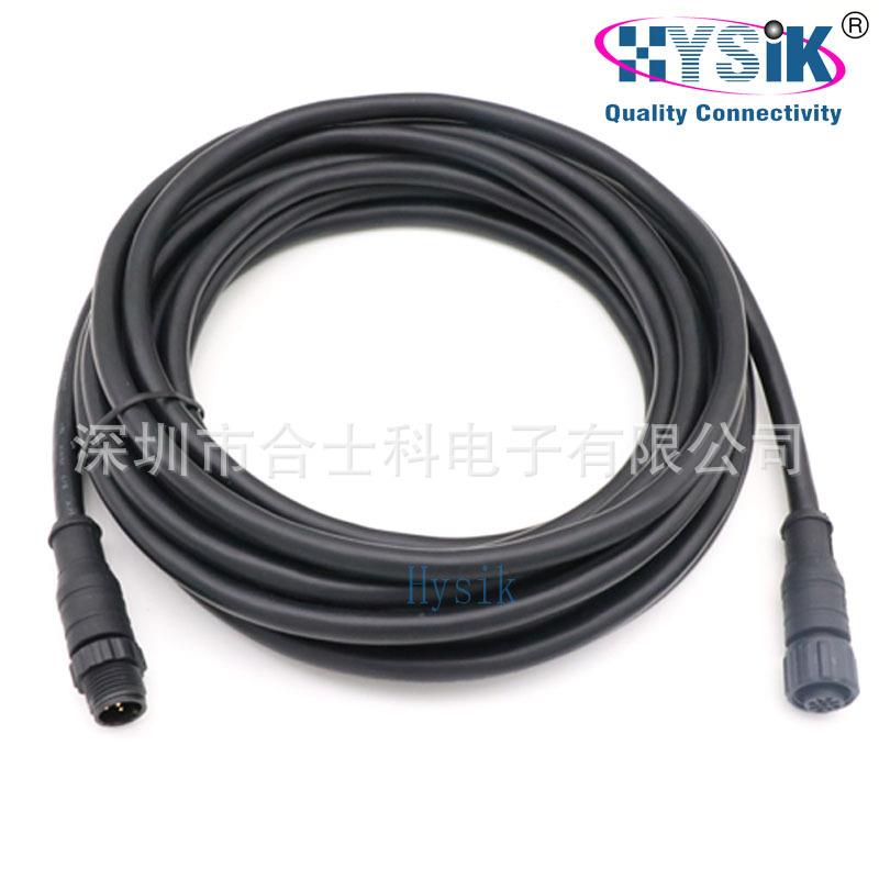 M12防水连接器 5芯 一体成型带屏蔽游艇NMEA 2000电缆