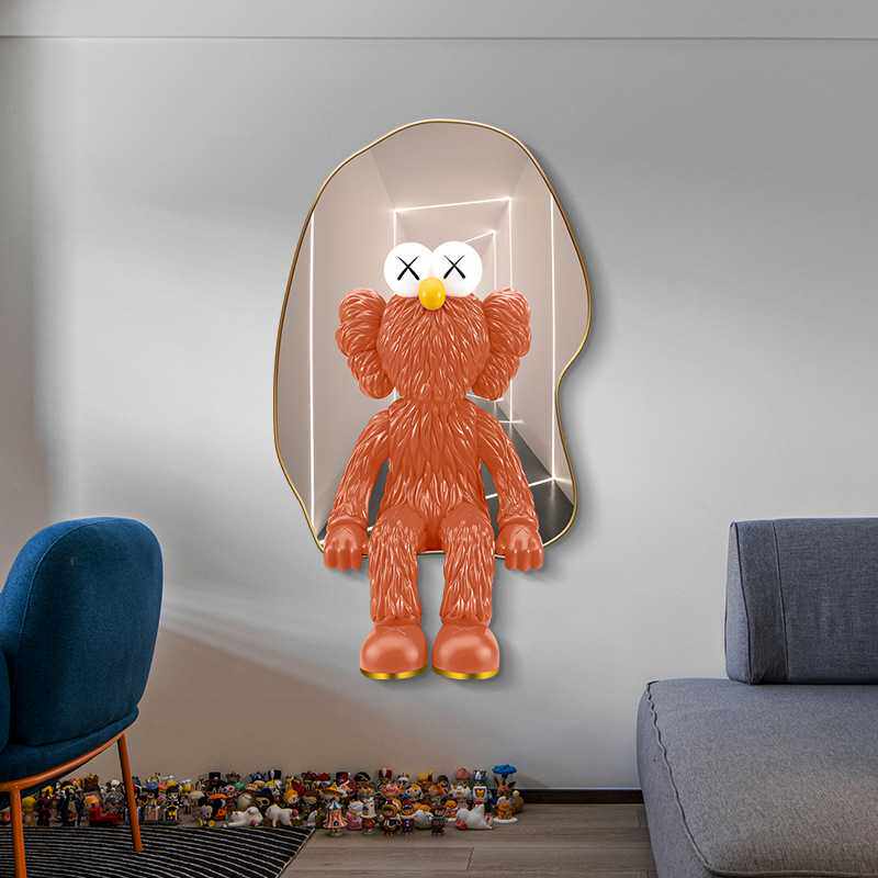 kwas现代轻奢背景墙装饰壁画潮流墙饰灯光画玄关楼梯餐厅创意定制