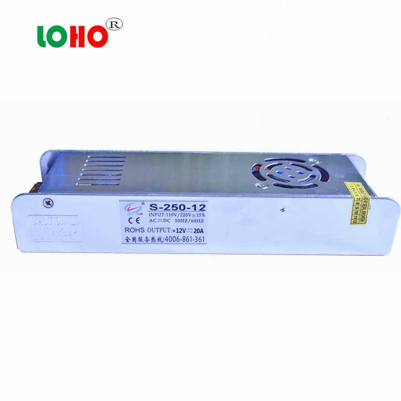 12V20A/24V10A长条电源 12V24V250W灯箱电源 led长条发光字电源