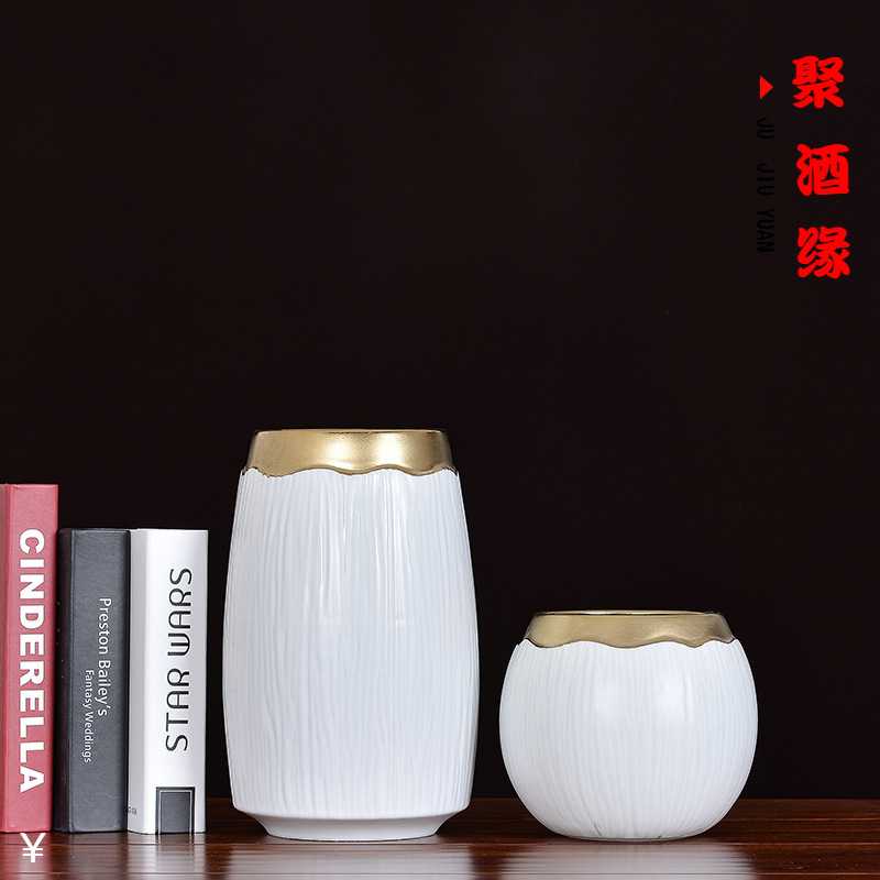 现代欧式陶瓷花瓶摆件客厅餐桌轻奢小清新家居摆设插花瓶子装饰品