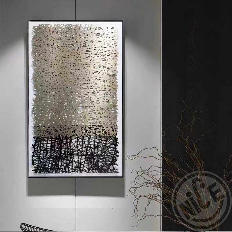现代简约立体金属实物装置走廊玄关轻奢大气装饰画抽象画客厅餐厅