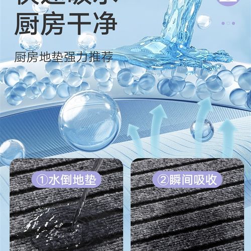 厨房专用地垫2025新款加厚脚垫防滑吸水防油可擦免洗垫子地毯耐脏