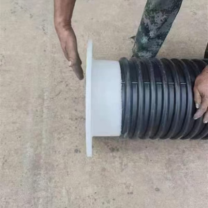 波纹管法兰套筒承插防倒灌玻璃钢拍门式止回阀管道出水单向阀