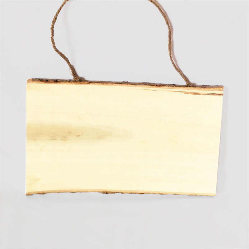 实木板材原木片diy 带皮杨木抛光木板 可做装饰木牌挂牌 树皮木板