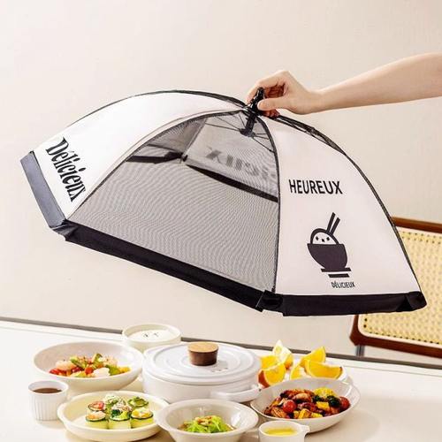 菜罩家用饭桌防尘可折叠新款餐桌罩厨房剩饭菜防苍蝇神器盖菜网罩