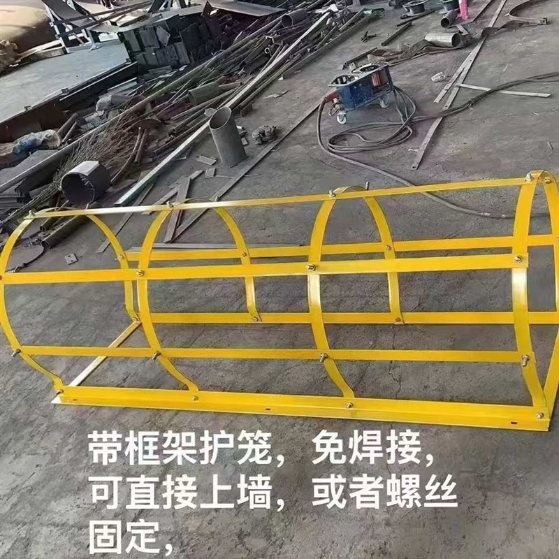 爬梯斜爬梯梯安全爬梯国标楼梯镀锌15jG401钢梯子护笼污水井玻璃