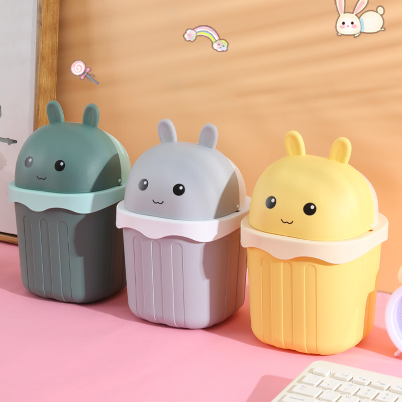 桌面垃圾桶创意带盖办公室家用