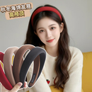 春秋新款 海绵宽边发箍复古高颅顶网红发卡头饰洗脸头箍不勒头褶皱