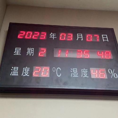 擂彩温湿度显示屏RC-HTT15RB 23RB黑色边框带485数据叠加同步时间