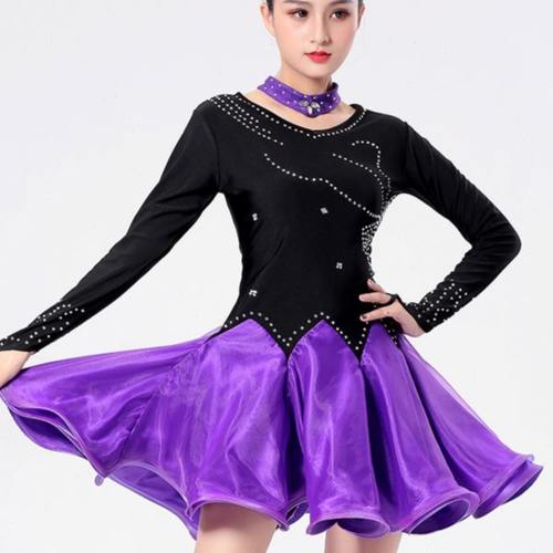 新款现代舞裙排舞比赛裙恰拉丁舞比赛服广场舞蹈三步踩吉特巴舞裙