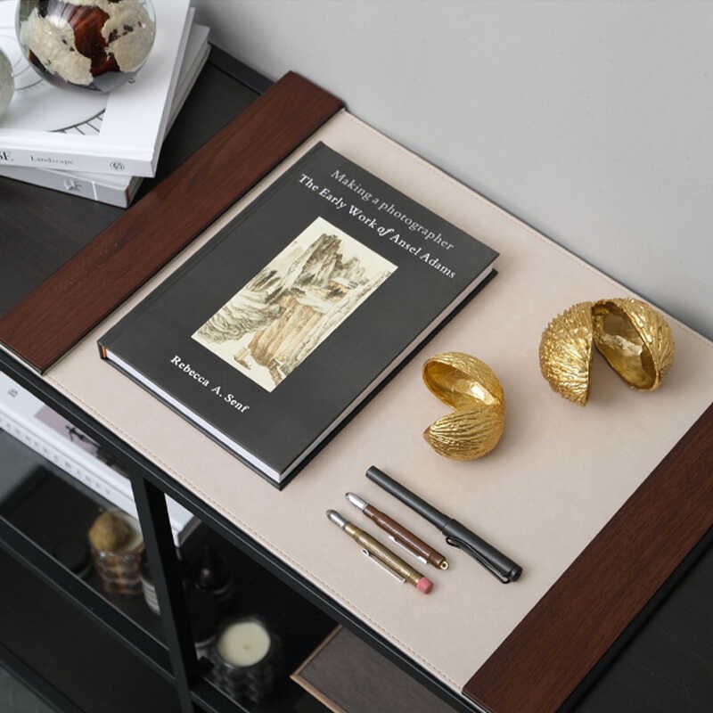 书房书法主题装饰摆件书桌办公桌皮质写字板桌垫T样板间售楼处酒