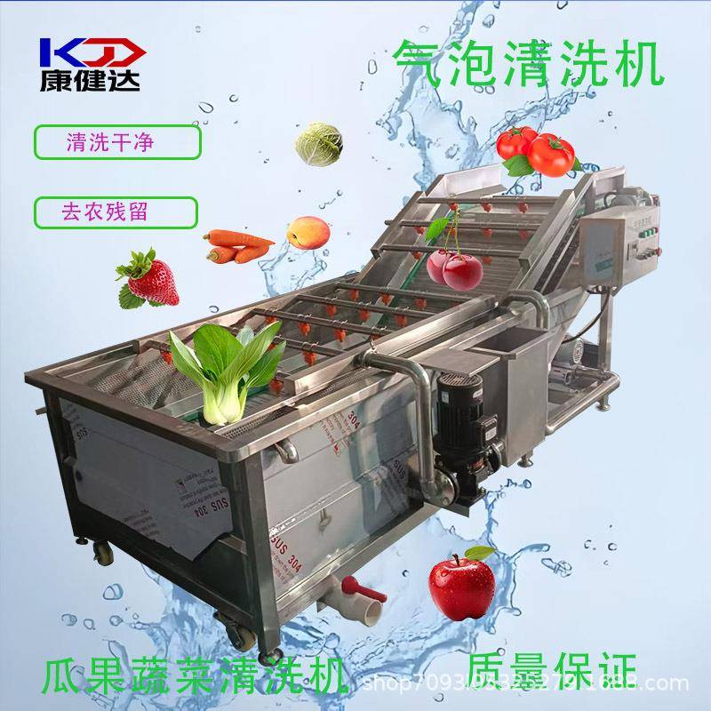 直销全自动果蔬气泡清洗机果蔬臭氧洗菜机大型香菇清洗设备