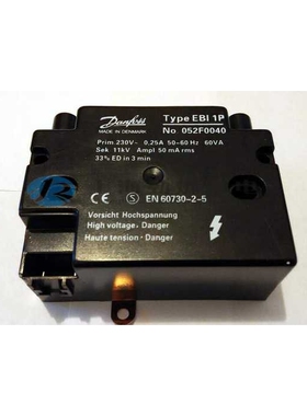 EBI1P 052F0040 丹佛斯Danfoss点火变压器 燃烧器高压包 丹麦