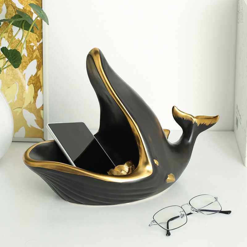 现代中式创意陶瓷摆件家居电视柜酒柜卧室桌面收纳花瓶装饰品