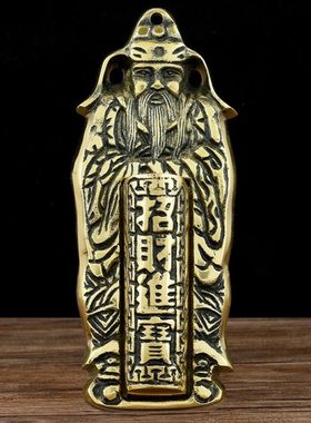 铜挂炉门口土地灶君墙壁铜香炉全铜门神插香上香吊炉家用天官炉