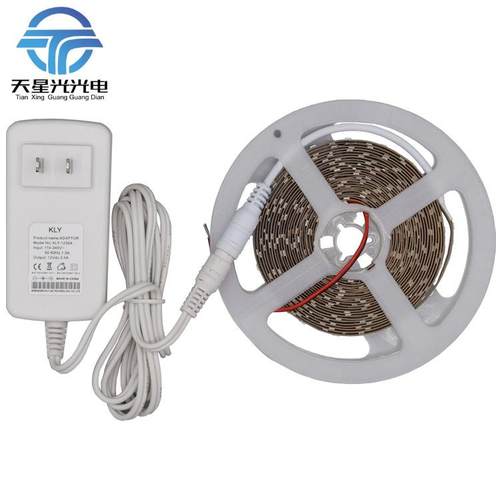 12V2835单色软灯带300灯5米套装 橱柜床底灯无感应功能工厂现货