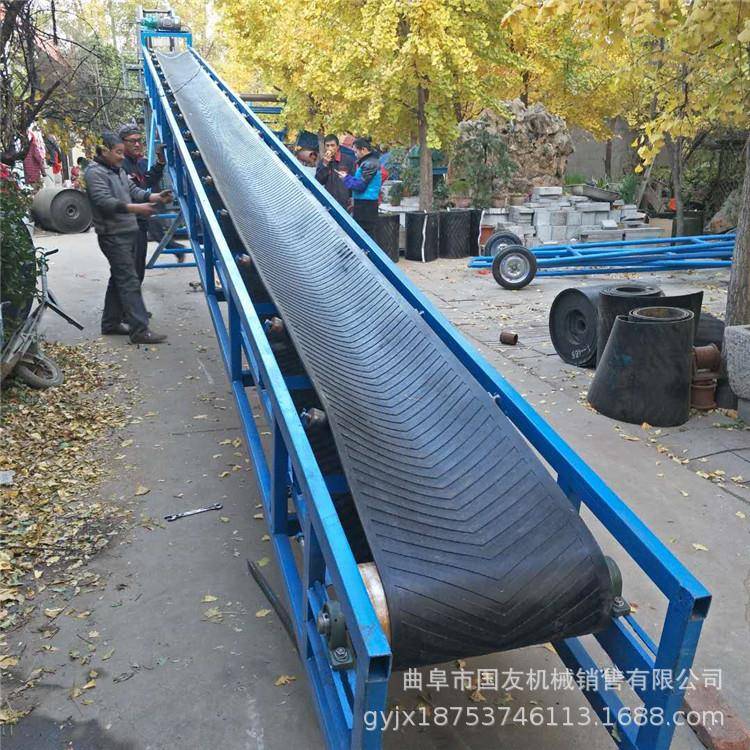 电动升降皮带输送机散装粮食装车皮带输送机PVC带平衡输送机