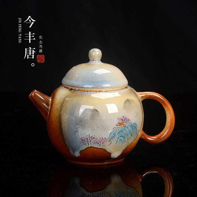 今丰唐清水柴烧手绘山水大肚壶复古茶具陶瓷茶壶纯手工家用柴烧壶,玩具/童车/益智/积木/模型,垂直悬浮玩具,淘宝优惠券,粉丝福利购,淘宝优惠卷