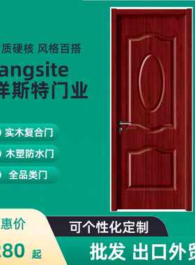 工厂直销多层板指口板夹板室内门工程家用简约木质免漆室内门