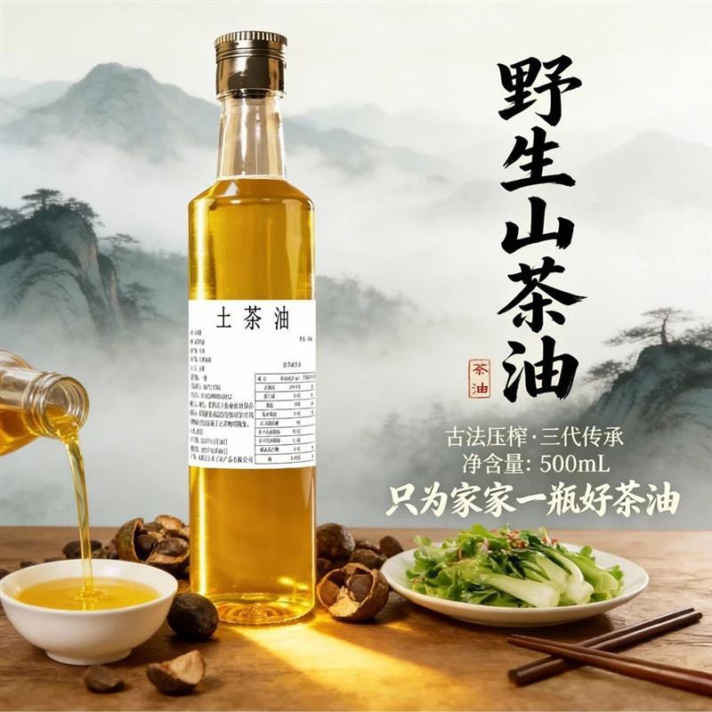 发2瓶正宗老树山茶油冷榨