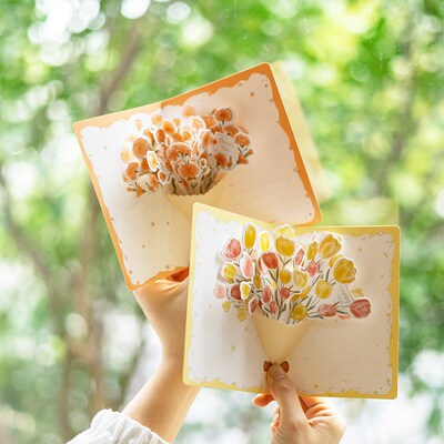 3D bouquet greeting card Thanksgiving card