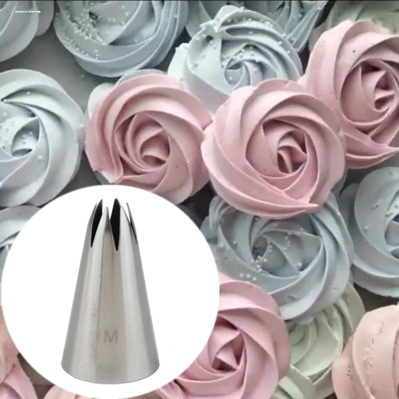 不锈钢玫瑰花嘴6齿裱花嘴一步玫