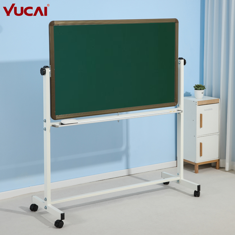 育才移动黑板学校家用教学幼儿园黑板支架式翻转磁性黑板办公培训