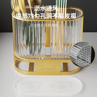 筷子置物架壁挂m家用筷子筒厨房家庭沥水收纳盒台面筷子篓筷 新款