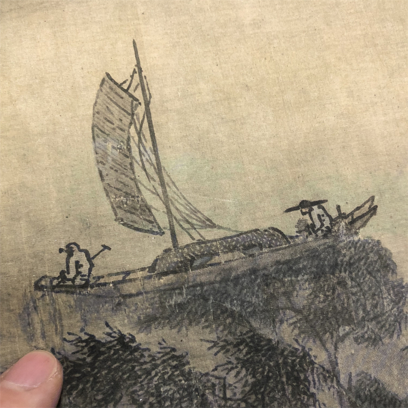 宋画 马远 江山无尽图 名家山水画人物画微喷复制装饰画学习临摹
