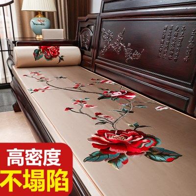 红木沙发坐垫新中式实木沙发垫子海绵座垫罗汉床垫乳胶椅垫子定制