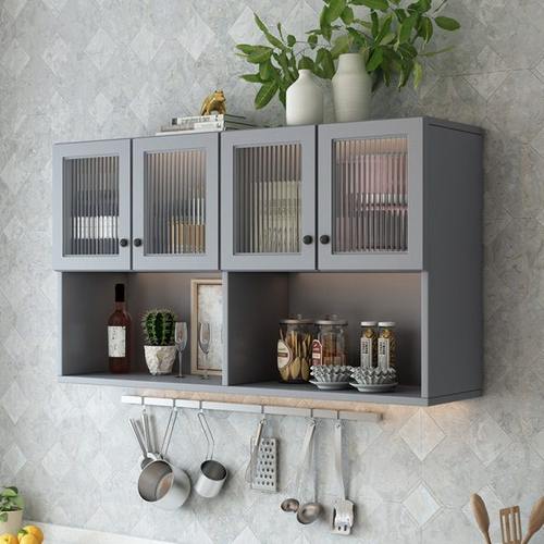 厨房吊柜挂墙式书架墙壁柜顶柜卫生间收纳柜墙上置物架阳台储物柜