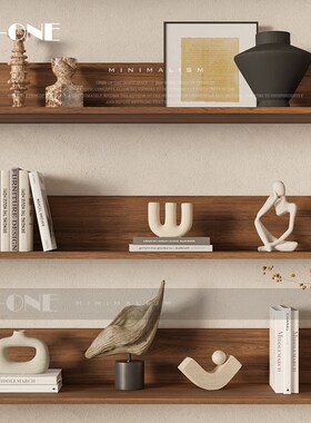 原木中古侘寂风壁龛开放格创意A装饰品民J宿陶瓷覆古艺术品酒柜摆