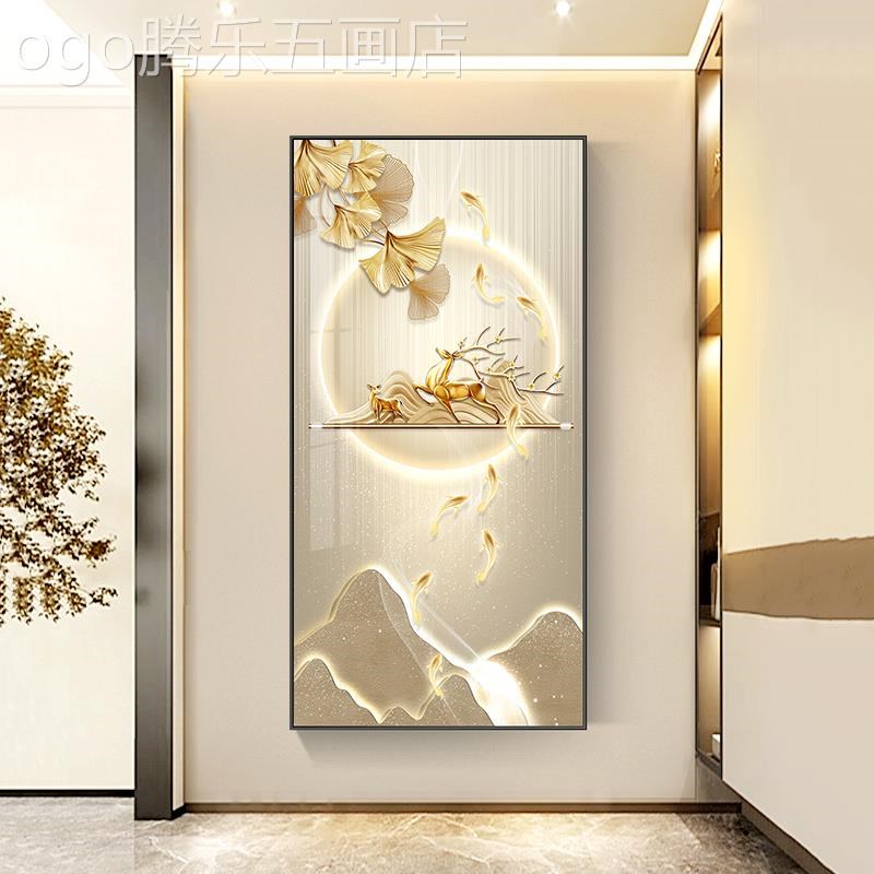 网红福耀金山关玄装现代过门轻高奢级感J廊道挂走寓饰意好正对壁