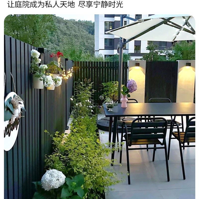 铝合金围栏别墅小院子护栏庭院围墙栏杆户外露台塑木围Z栏花园栅