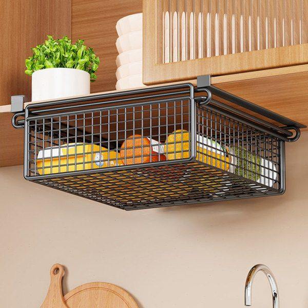 厨房置物架橱柜下多功能悬挂挂篮吊柜下免打孔挂架桌下抽屉式拉篮,厨房/烹饪用具,厨房墙壁置物架/厨房墙壁挂架,淘宝优惠券,粉丝福利购,淘宝优惠卷