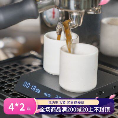泰摩黑镜NANO意式咖啡电子秤手冲咖啡秤 家用咖啡豆称重计时黑/白