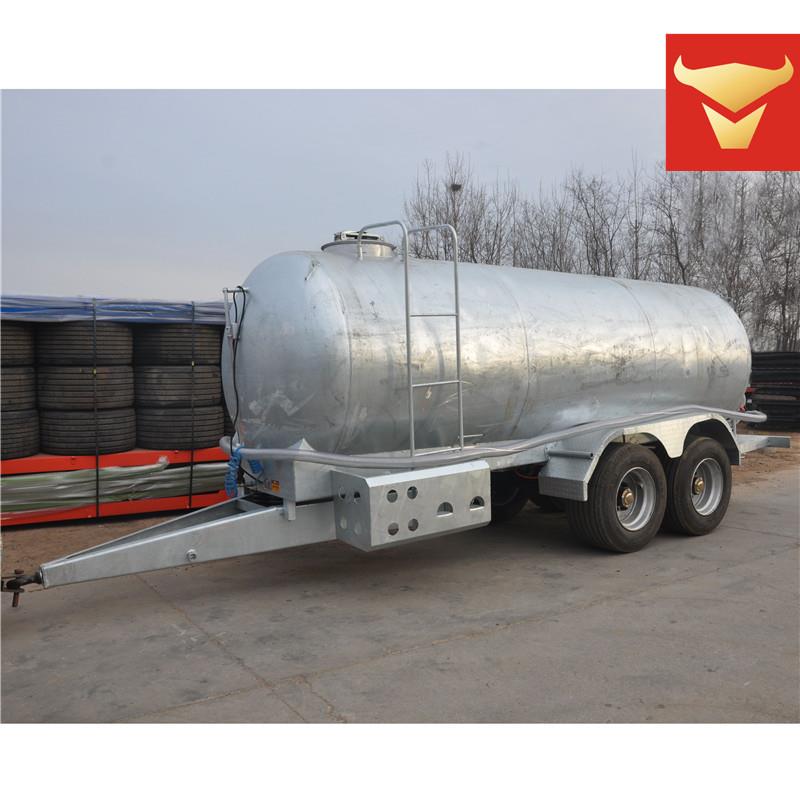 10吨沼渣沼液吸污罐车防锈镀锌10吨水罐拖车油罐拖车