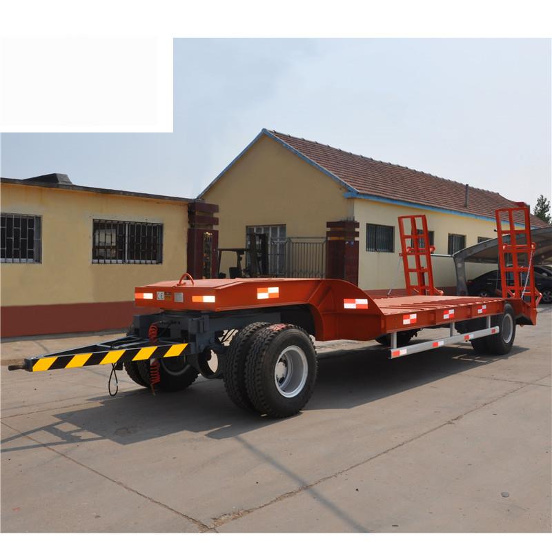 1吨挖掘机拖车钩机拖车钻井机拖车平板运输拖车工具运输车