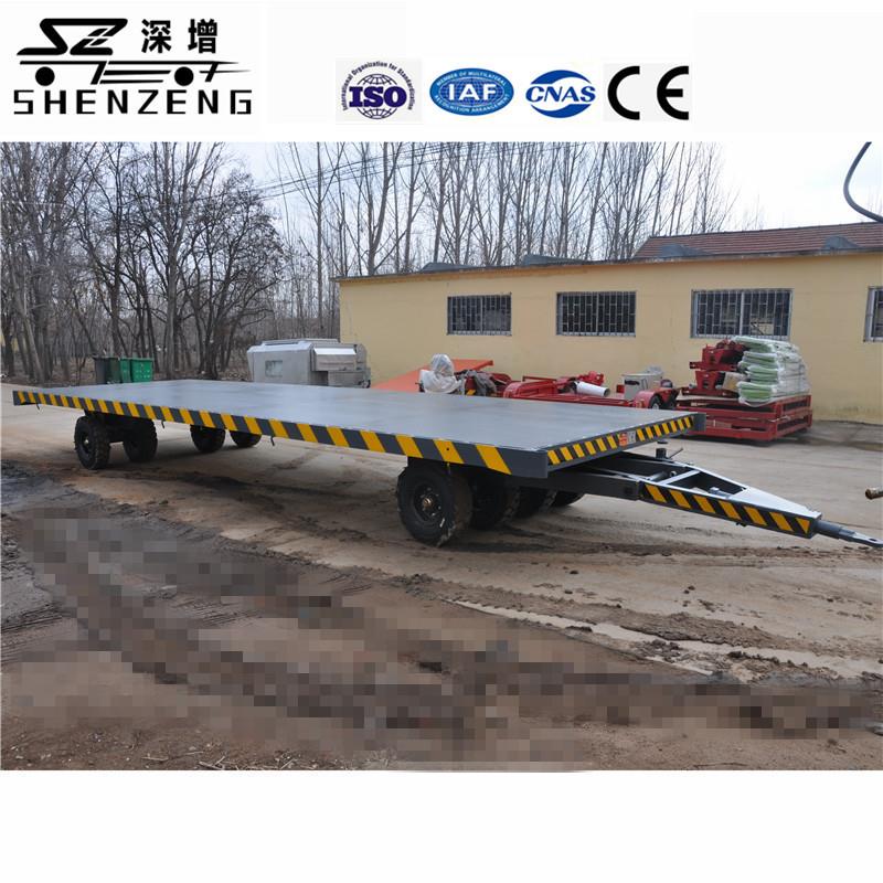 10吨平板拖车多轴结构厂内运输全挂拖车板车中专运输平板拖车
