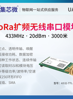 集芯微SX278/LLCC68串口收发43无线通信LoRa模块低功耗更稳定
