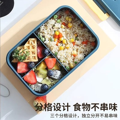 可以放微波炉加热的饭盒上班族餐盒可携式带饭密封防漏保鲜盒子