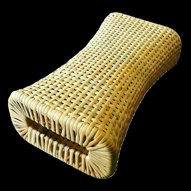 印尼新款纯手工藤编护颈椎夏季空心凉枕汗蒸加长透气真藤条单人枕