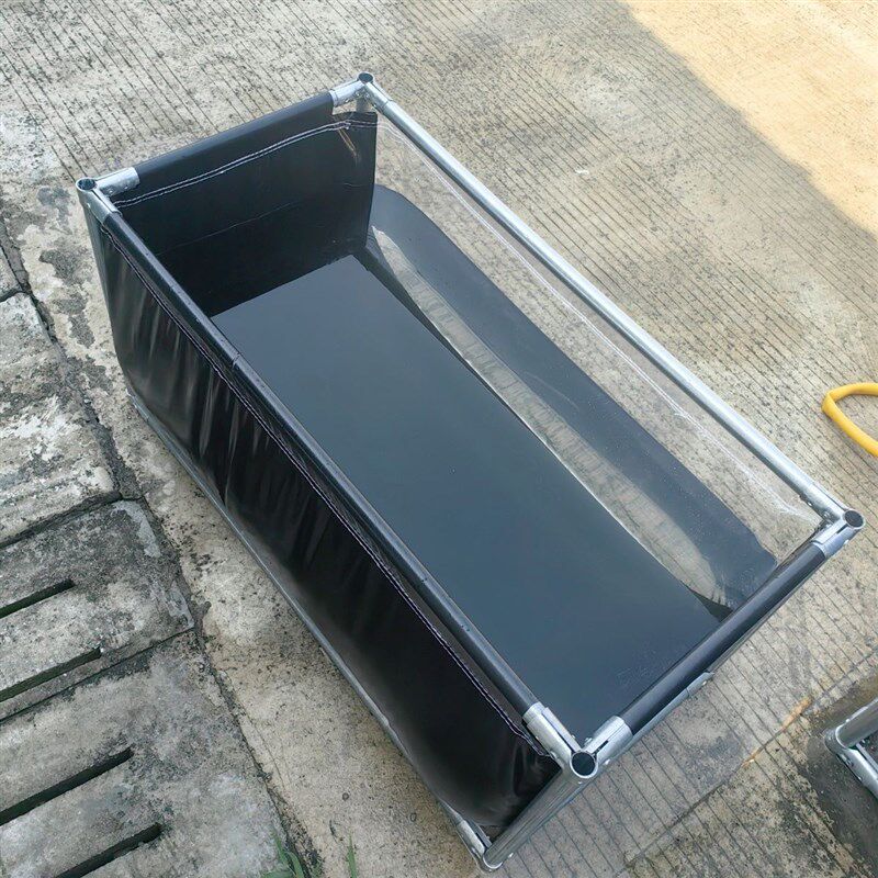 半透明帆布鱼池带支架观赏鱼池简易大型水产养殖水箱防漏水