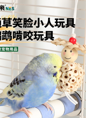 鹦鹉玩具通草球啃咬解闷自嗨虎皮牡丹小太阳专用玩具大全鸟笼装饰