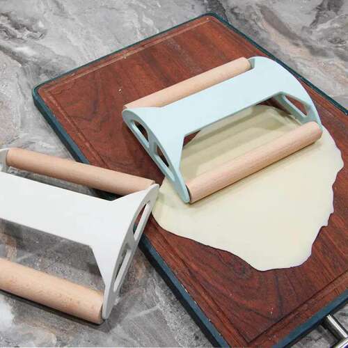 双轴擀面杖饺子包子专用手握一体