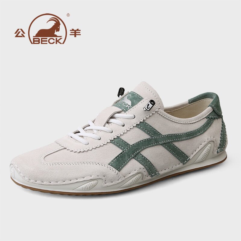 公羊男鞋爆款2025新款秋冬透气防臭真皮软底运动阿甘鞋男士休闲鞋