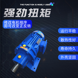 卧式 行星摆线针轮减速机立式 小型摆C针搅拌减速器国标纯铜三相电
