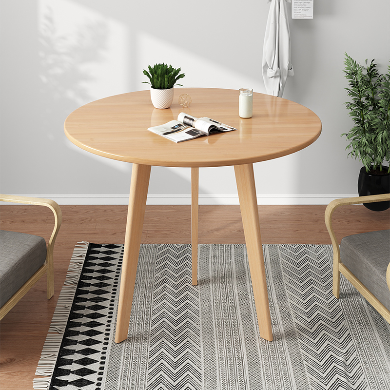 餐桌商用奶茶店i桌子接待桌椅组合洽谈办公小圆桌子出租屋用桌椅